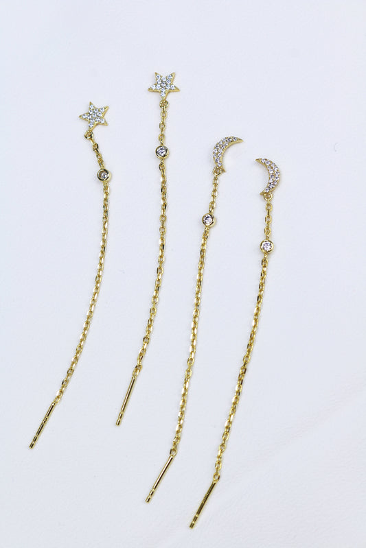 Orecchini Sali e Scendi Luna