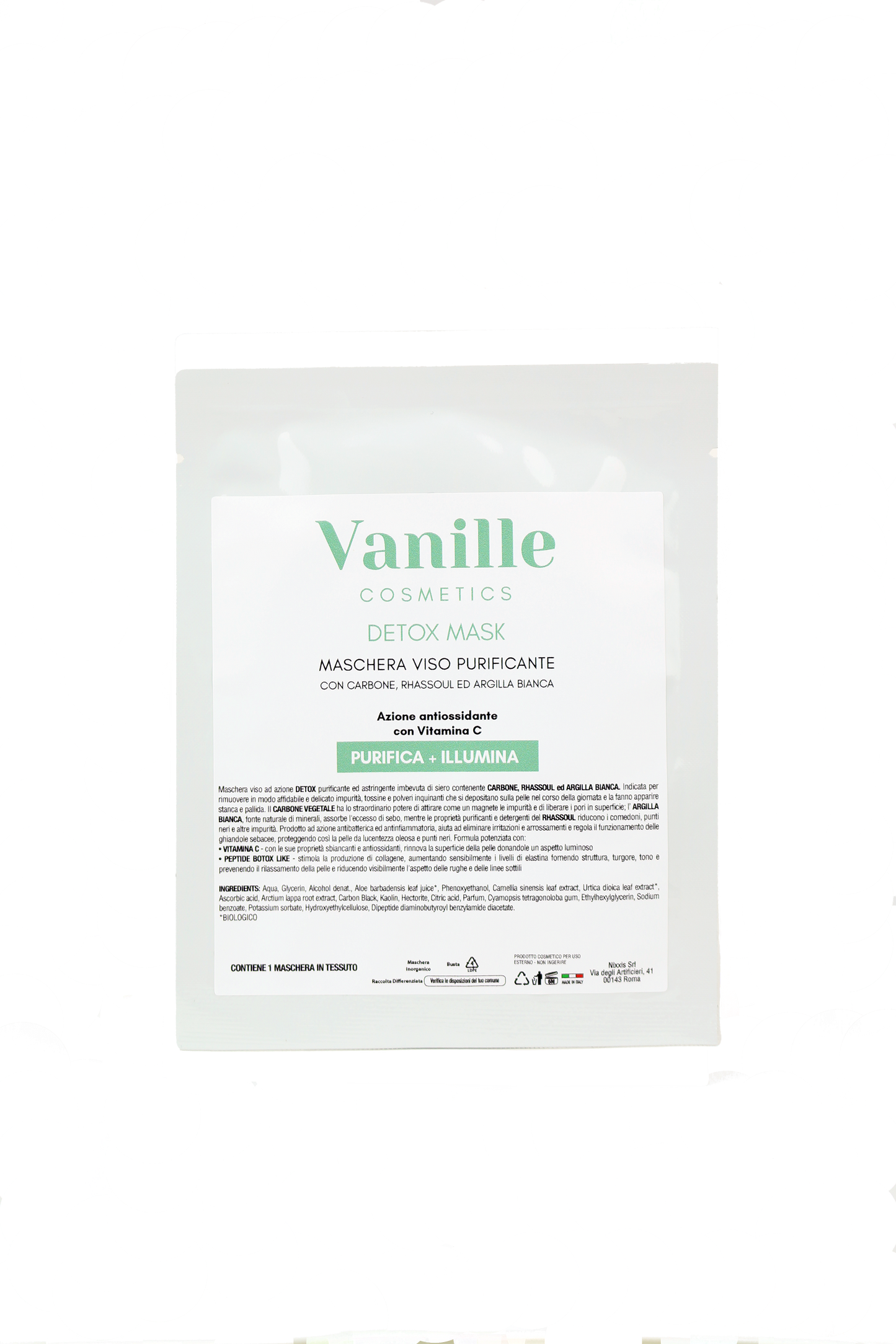 Maschera viso purificante