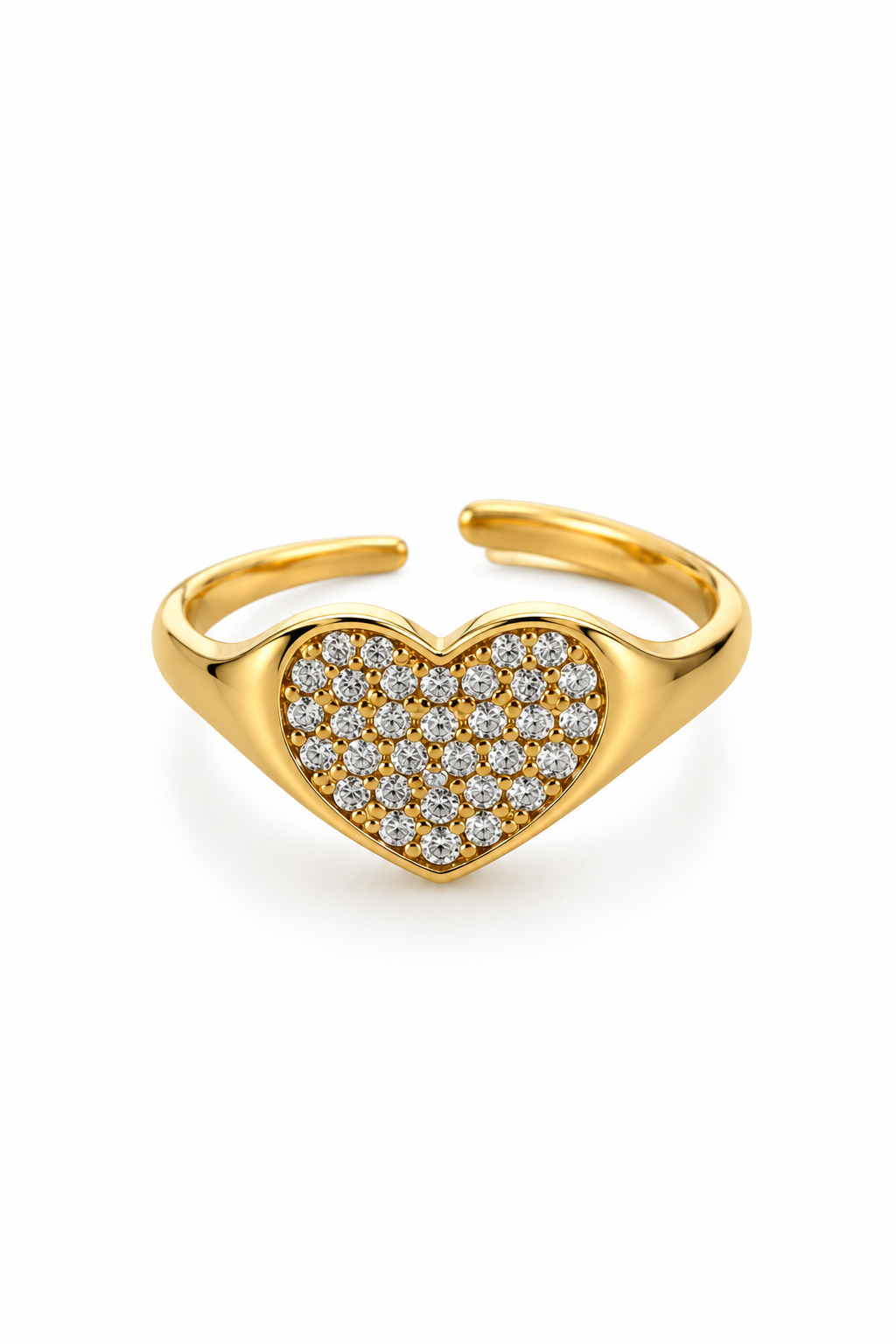 Anello per mignolo pavè cuore