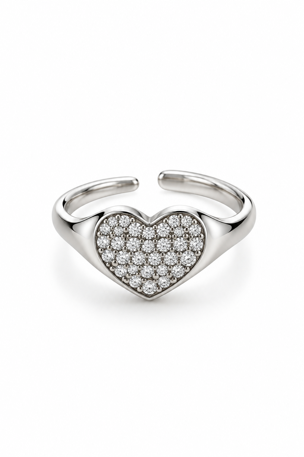Anello per mignolo pavè cuore
