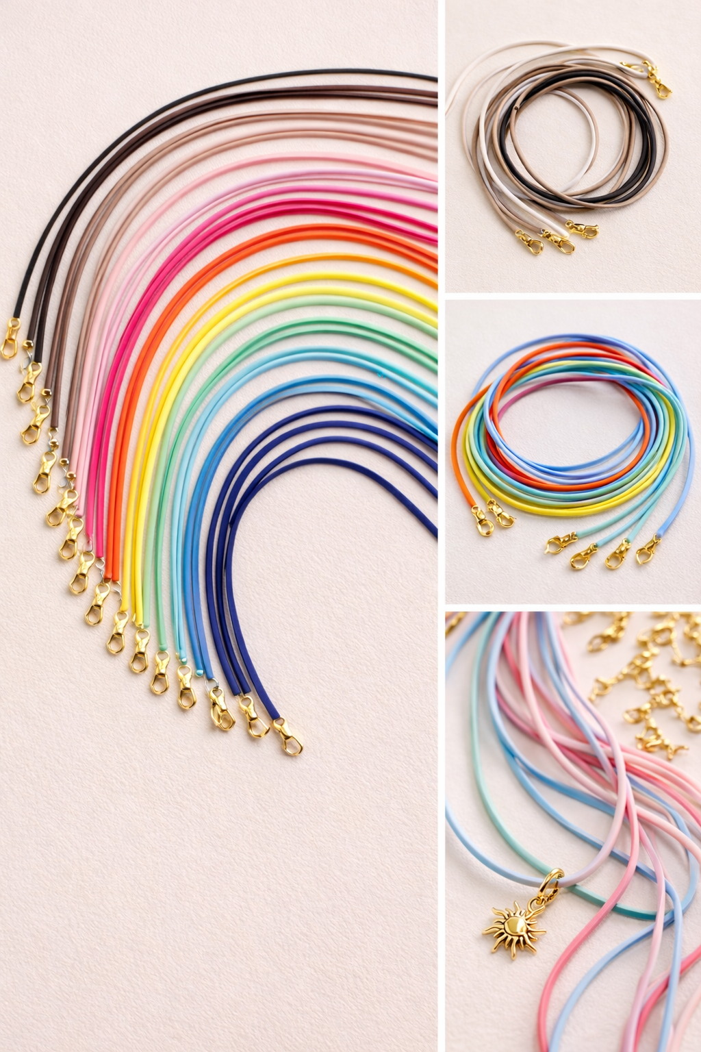Collana in caucciù con ciondolo