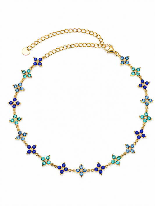 Collana Fiore blu