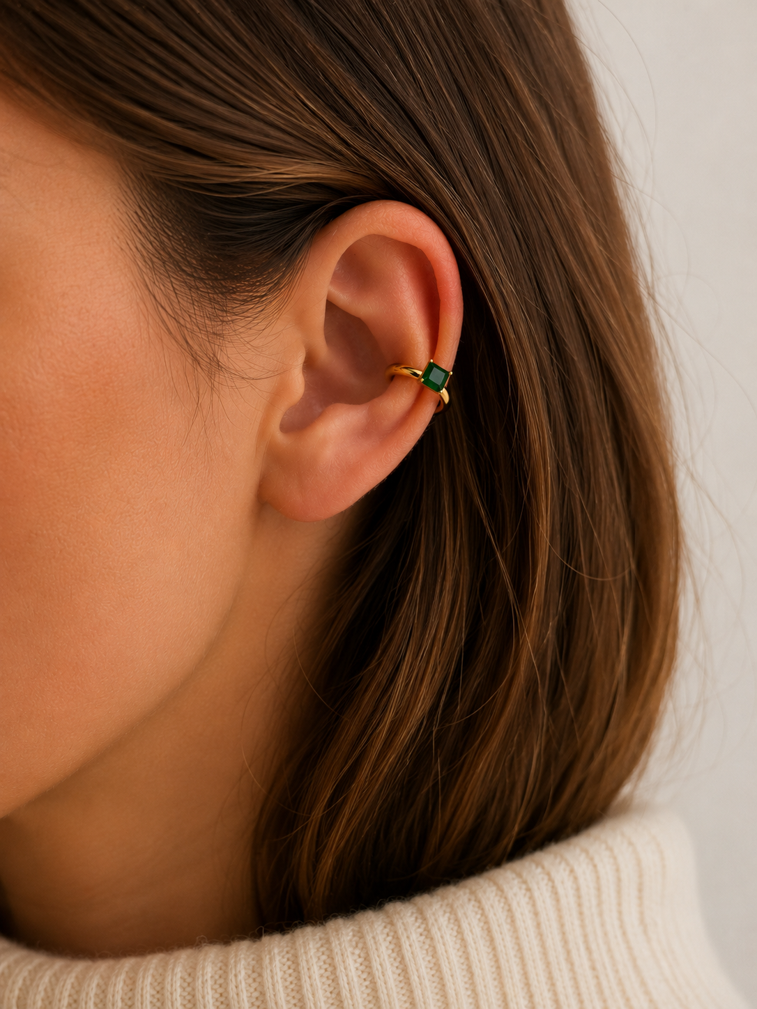 Orecchino Ear cuff Rugiada senza buco