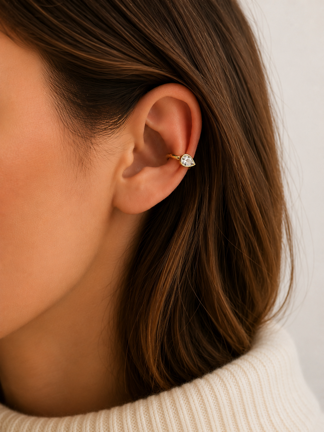 Orecchino Ear cuff Rugiada senza buco