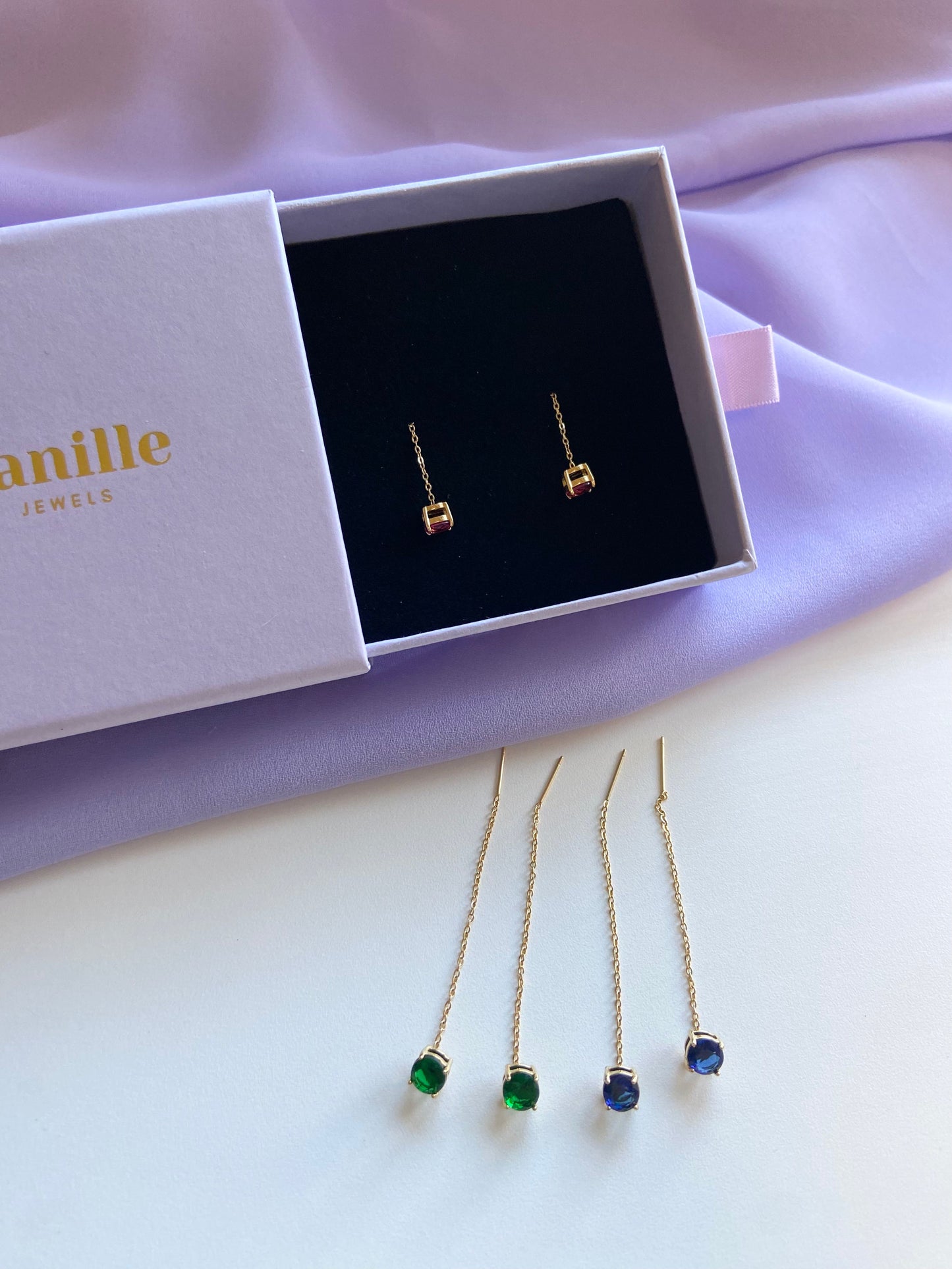 Orecchino sali e scendi Cristallo