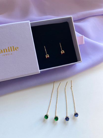 Orecchino sali e scendi Cristallo